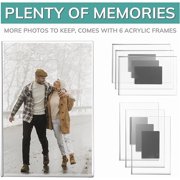 pbf 3-Pack 4x6 & 3-Pack 6x4 Magnetic Picture Frames for Refrigerator | Clear Magnetic Acrylic Frames | Magnetic Photo Holders for Fridge, Locker, Photo Board, Art Display, Sign Holder