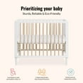 thumbnail image 3 of Dream On Me Lucas Mini Modern Crib With Rounded Spindles I Convertible Crib I Mid- Century Meets Modern I Portable Crib, White Vintage Oak, 3 of 6