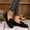 #215-Black, variant on Roncen Women's Fashion Casual Loafers - Slip-On Round Toe Bowknot Shoes with Shallow Cut, Bean Sole and Low Heel for Versatile Chic Style