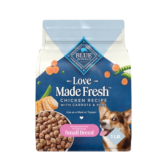 Blue Buffalo Love Made Fresh Small Breed Dog Food Refrigerated, Chicken Meatball 1lb Pouch