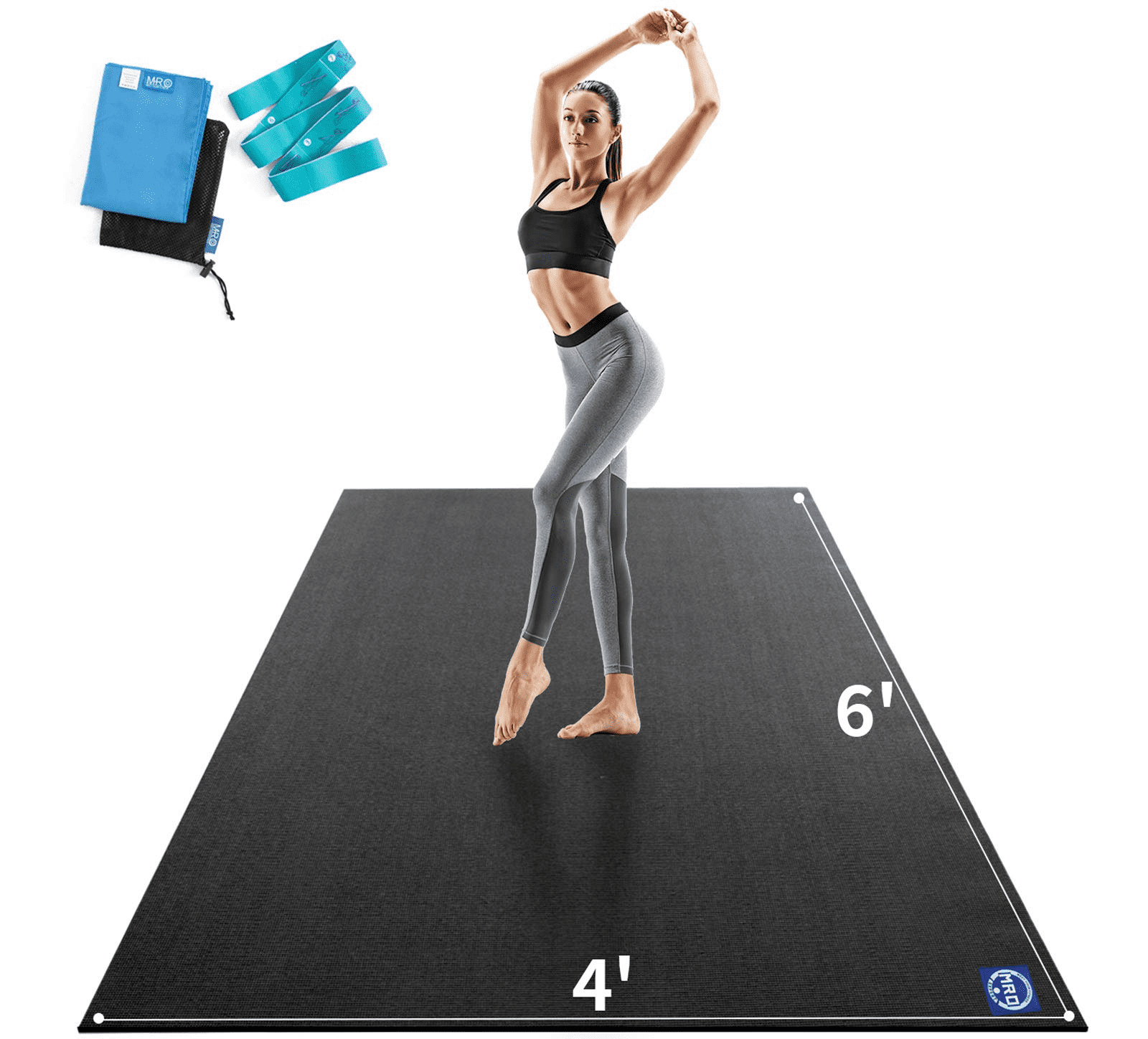 Yoga Mat Non-Slip Gymnastic Fitness Workout Physio Pilates Exercise Thick Large 