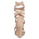 thumbnail image 3 of Sandalias Con Cordones Entrecruzadas Allegra K Tacones Bloque Medio Mujer Desnudo 40, 3 of 6
