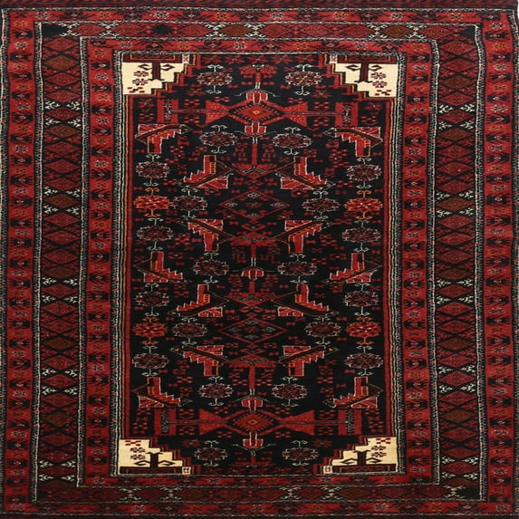 Ahgly Company Machine Washable Indoor Square Traditional Milk Chocolate Brown Area Rugs, 6' Square