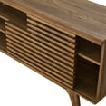thumbnail image 6 of Media TV Stand Console Table, Wood, Brown Walnut, Modern Contemporary Urban Design, Living Lounge Room Hotel Lobby Hospitality, 6 of 10