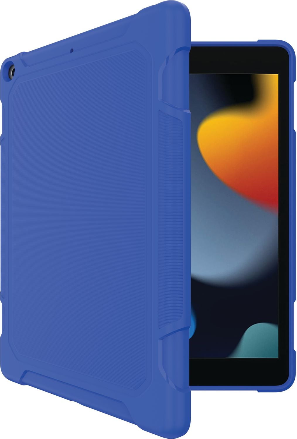 Slim Rugged Gel Case for iPad 10.2 inch- Black & Blue, Drop tested to 4 ft