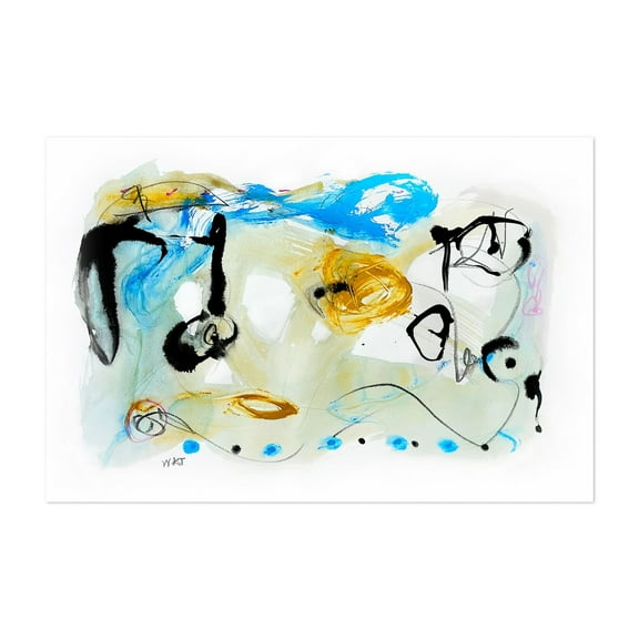 Resonance Series Number 11 - Mixed Media Abstract Modern Art Surrealism Minimalist Geometric Unframed Wall Art Print 4 x 6 inches