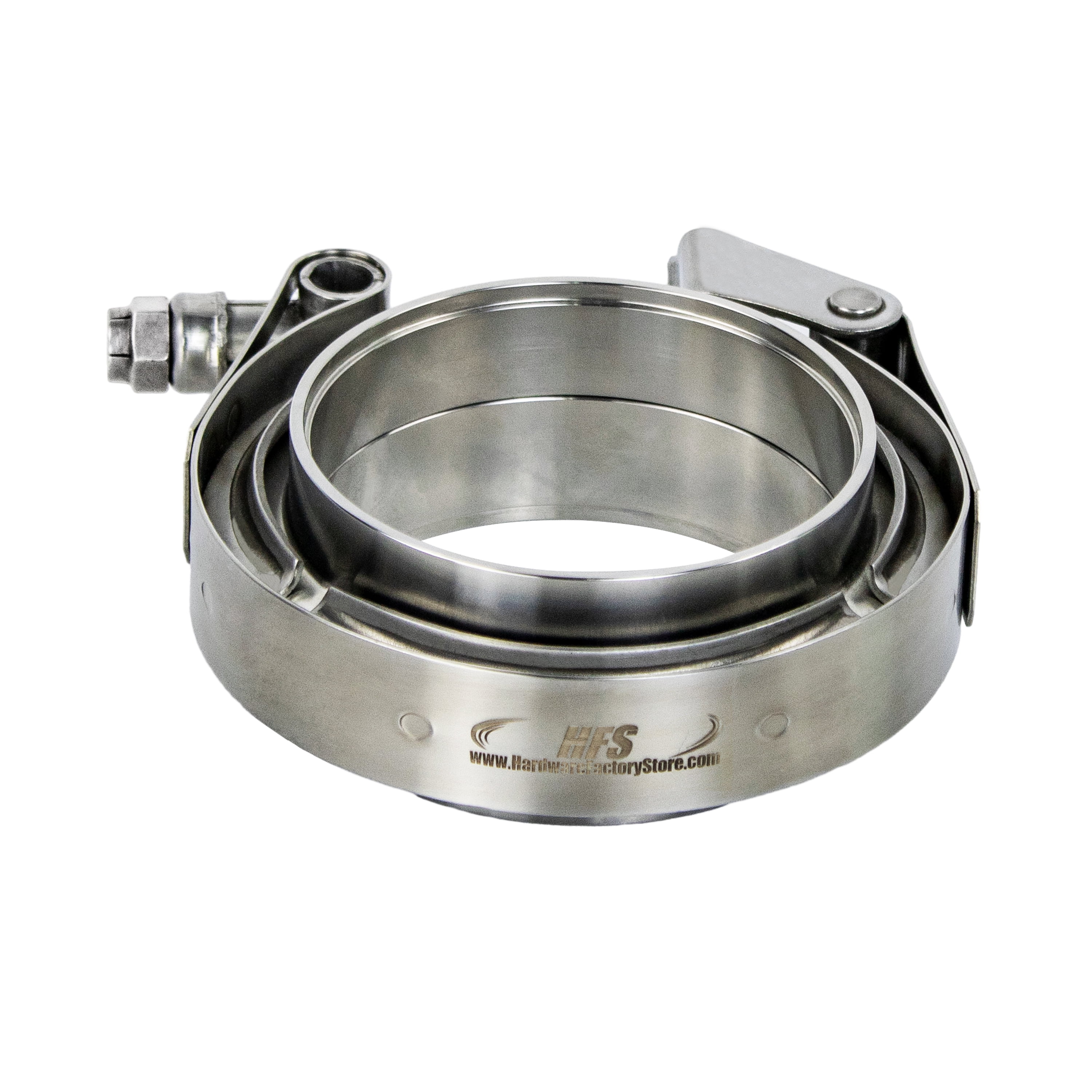 HFS (R) 3" (76.2mm) Stainless Steel 304 Quick Release V-Band Turbo Downpipe Exhaust Clamp
