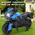 thumbnail image 1 of Topcobe Electric Motorcycle for Kids, Kids Ride on Motorcycle w/ Training Wheels, Lights, Music, Battery Powered Electric Toy for Children, Blue, 1 of 9