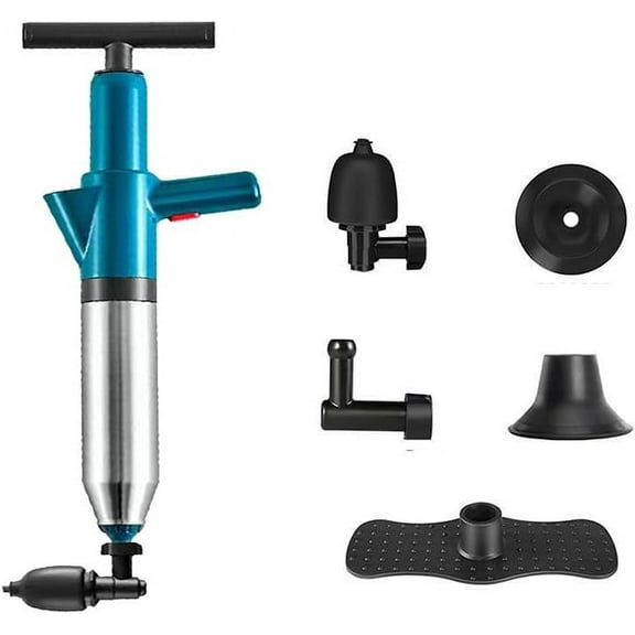High Pressure Toilet Plunger,Air Plunger for Toilet,Stainless Steel Air Drain Blaster Gun Drain Clog Remover Toolfor Bathroom, Sink, Floor, Kitchen Clogged