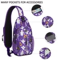 thumbnail image 2 of Sling Backpack,Cute Halloween Icons Pattern Crossbody Bag with Water Bottle Holder,Waterproof Sling Bag for Men/Women with Chest Phone Holder for Hiking,Travel, 2 of 6