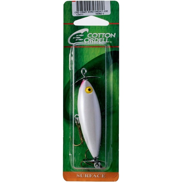 Cotton Cordell Crazy Shad Spinning Topwater Fishing Lure, 3 Inch, 3/8 Ounce  