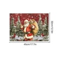 thumbnail image 2 of Christmas Table Set Santa Themed Linen Placemats & Tablecloth Stain & Heat Insulation Festive Dining, 2 of 3