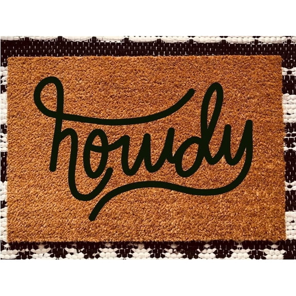 Howdy Mats for Front Door Entry Front Porch Doormat Non-Slip Carpet Rugs Floor Mat Decorative for Home Bathroom Kitchen Indoor 16x24 Inch