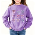 thumbnail image 5 of DJDLJWCJ Big Girls Crewneck Sweatshirts Fleece Lined Pullover Relaxed Fit Soft Winter Warm Long Sleeve Tops Purple Size 7-8Years, 5 of 6