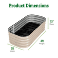 thumbnail image 2 of Birdies Self-Watering Metal Raised Bed 2ft x 4ft (10.5in D), 2 of 5