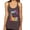 Brown, variant on Funny Neon Pug | Dean Russo Art Animal Lover Tri-Blend Racerback Tank Top, Brown, X-Large
