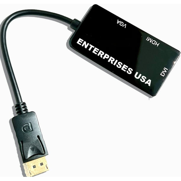 Adattatore DisplayPort A HDMI/DVI/VGA CableDeconn - Convertitore 3-in-1 Per Monitor E TV