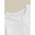thumbnail image 6 of Nygoyerh Newborn Girls Boys One PCS Romper Short Sleeve Round Neck Zip Up Jumpsuit Infant Casual Clothing 3M 6M 12M 18M 24M, 6 of 9