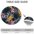 thumbnail image 6 of Backed Round Tablecloth with Hawaiian Floral and Palm Leaf Designs, Waterproof and Stain-Resistant Vinyl Table Cover with Elastic Edge for Secure Fit and Table Protection, 6 of 7