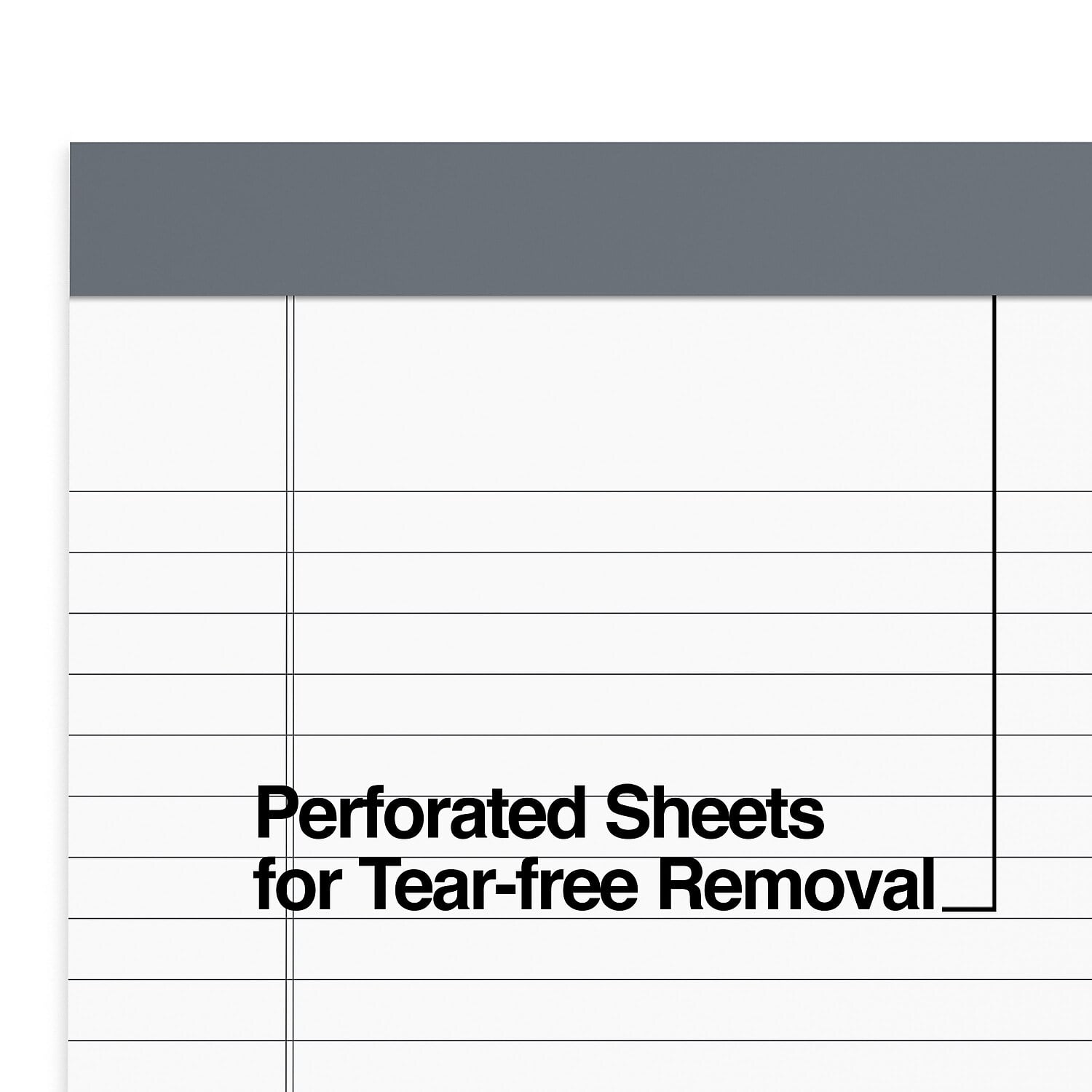 Staples TRU RED Notepads 8.5" x 11.75" Wide Ruled White 50 Sheets/Pad 24/Carton TR59911/TR573VS