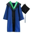 thumbnail image 1 of 1 Set Graduation Uniform Super Soft Wear Resistant Polyester Bachelor Hat Graduation Cloak Photography Props Set for College, 1 of 9