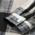 thumbnail image 6 of Rvwovn Men's Plaid Flannel Long Sleeve Shirt Collar Button Front Vintage Casual Fall Layering Top, 6 of 7
