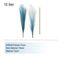 thumbnail image 3 of Unique Bargains 12Pcs Faux Pampas Grass 35.4' Tall 9 Branches Artificial Reed Fluffy Stems for Home Kitchen Vase Blue, 3 of 7