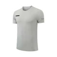 thumbnail image 2 of Men's Cooling Ice Silk Seamless T-Shirt Short Sleeve Solid Color Summer Quick Dry Breathable Athletic Tee Moisture Wicking Workout Running Casual Everyday Top Essential | JASKFLY,Beige L, 2 of 5