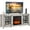 Natural, variant on Costway 58 Inches Fireplace TV Stand for TVs up to 65 Inches with 1400W Electric Fireplace Natural