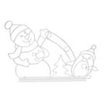 thumbnail image 2 of Christmas Light String Figurine Ornament Penguin Fun Animated Snowball Fight Active Frame Decor Snowman LED Night Light Luminous Indoor Outdoor Party Garden Lawn Figurine, 2 of 7