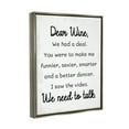 thumbnail image 4 of Stupell Industries Dear Wine Need to Talk Inspirational Painting Gray Floater Framed Canvas Art Print Wall Art, 17 x 21, 4 of 10