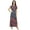 Gray, variant on Bimba Women's Sleeve Maxi Dress Floral Printed Georgette Summer Wear-8