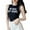 Black, variant on Women Sleeveless O-Neck Pullover Letter Print Knitted Crop Tank Top