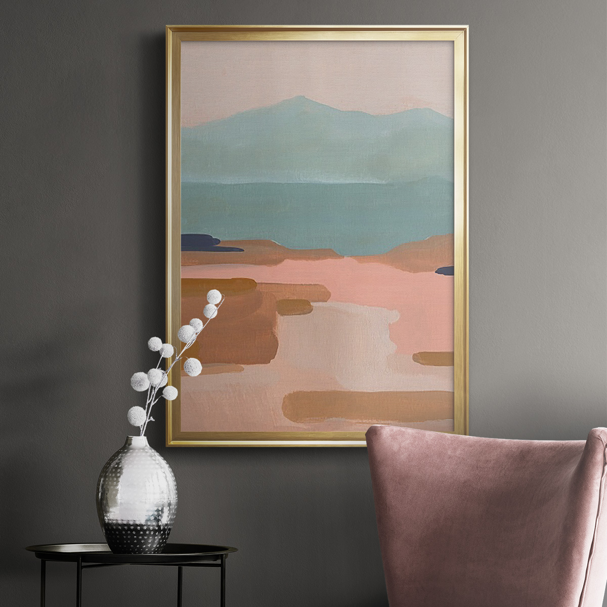 Desert Sunrise I Premium Framed Print, in Gold, Black, or Silver - Ready to Hang