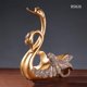 thumbnail image 1 of Cisne hecho a mano Estante de vino Escultura Adornos Estante de almacenamiento Accesorios Titular de almacenamiento Titular de vino Titular de botella Oro Macarena Botelleros, 1 of 7