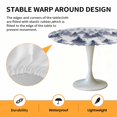 thumbnail image 6 of Pine Tree Elastic Fitted Round Table Cover Nature Foggy Forest Blue Ombre Waterproof Outdoor Tablecloth for Holiday Party, Picnic, Patio & Dining Fits Tables Up to 36"-44", 6 of 8