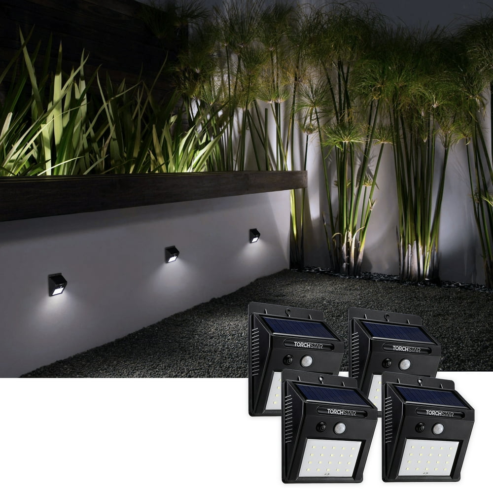 TORCHSTAR LED Solar Motion Lights, Wireless Outdoor Wall Lights