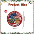 thumbnail image 4 of YIBAGA USA Anniversary 250th Ornaments Set 2Pcs, 250 Years Hanging Ornament Decoration Acrylic Pendants Home Decor, 4 inch ,4th of July Decor, 4 of 8