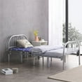 thumbnail image 2 of Hodedah Folding Bed with Headboard-Footboard and Metal Frame in Silver Finish, 2 of 7