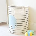 thumbnail image 3 of CNKOO Laundry Basket Elephant Pattern Striped Laundry Hamper Storage Basket Home Decor, 3 of 6