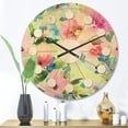 thumbnail image 2 of Designart 'Botanical Floral Retro IV' Mid-Century Modern Wood Wall Clock, 2 of 5