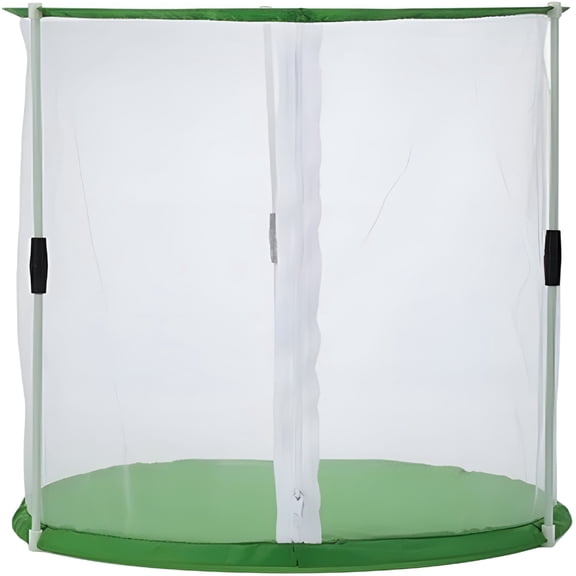 BESTSKY Butterfly Mesh Cage Enclosure, 11.8 x 15.7 Inch Mini Greenhouse Habitat with Zipper Door, Transparent Observation Net for Garden Farm Exploration