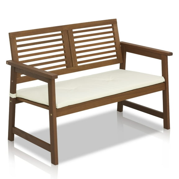 Furinno Tioman Outdoor Durable Hardwood Bench - Brown and Beige