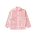 thumbnail image 3 of inhzoy Kids Girls Boys Fleece Jacket Coat Full-Zip Sweatshirt Casaul Tops Winter Warm Outerwear Pink 11-12, 3 of 6