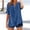 Blue, variant on Linen Blouse Linen Shirts for Women Summer Button Short Sleeve V Neck Cotton Tops Tunic Blouses Dressy Casual Spring Summer Linen Clothes White 2XL