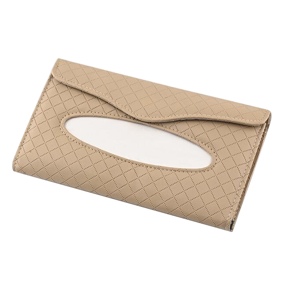 Uposao Car Tissue Box Sun Visor PU Leather Tissue Box Hanging Creative