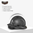 thumbnail image 4 of ProtectX Premium Full Brim Hard Hat, Cascos De Construccion for Safety, 6-point Adjustable Ratchet Suspension, Black Honeycomb, OSHA/ANSI Compliant, 4 of 8