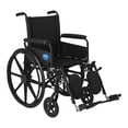 thumbnail image 1 of Silla de ruedas ultraligera Medline Premium con brazos abatibles de longitud completa y reposapiernas elevables para mayor comodidad, asiento de 18", n.°, 1 unidad, 1 of 5