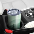 thumbnail image 5 of 20 Oz Misty Forest Landscape Coffee Tumbler Double Wall Insulated Stainless Steel Water Bottle | Metal Reusable Thermoses Flask with Cup Cap | Leak & Sweat Proof with Anti-Dust Lid, 5 of 7