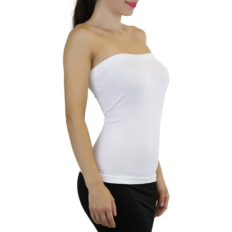 ToBeInStyle Seamless Full Length Layering Tube Top with Built In Shelf
